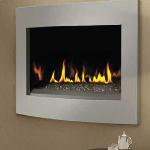 Crystallo Direct Vent Fireplace by Napoleon with optional Convex Stainless Front