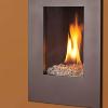 Nicollet Direct Vent - 12,500 BTU; High Efficiency: Natural Gas - 66.27% LP Gas - 62.15% 
Electronic Ignition Pilot System - standing pilot option as well 
Glass 21" X 14"- Quick-Latch Removal; Remote Control - Flame, Light & Fan adjustment; Black Firebox Lining – Natural or LP Gas
