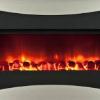 Portland Willamette Wall Mount Fireplace with Mercer  Face Trim in Brushed Nickel with Black Half Moon - other finishes available;  Stock 35 1/2W" and 39"W Models - optional trims and finishes