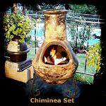 Chiminea sets feature Classic Oak logs, and are designed as a retrofit for your chiminea, so you can enjoy it year-round, without the hassle or expense of building a wood fire.  Natural gas and liquid propane configuration hardware is included with each set.