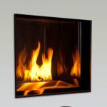 Kozy Heat Alpha AL36G Direct Vent Fireplace with Clean Face and Glass Media IPI modulating valve with full function remote, light and fan kit.  Model for Natural or LP Gas.