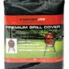 The Kamado Joe Premium 
Grill Covers are made of durable vinyl for all weather protection.  The covers offer a custom fit and available in Black.  Grill covers are available for the Kamado Joe Grill Tables.