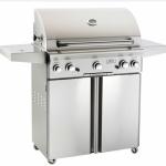 30 x 18 Cooking area 
Stainless steel construction and cooking grids
Solid state electronic ignition
Custom designed analog thermometer with polished bezel
Advanced SR-18 stainless steel burners (3)
10k BTU rotisserie backburner
Heavy duty warming rack
12,000 BTU side burner
LP with NAT Kit avail