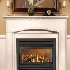 GD33/34 Direct Vent Fireplace - 22,000 Btu’s with Ceramic Glass and Phazer Log set; Perfect for Smaller Rooms only 13” deep, can be installed almost anywhere;  optional trims and accessories; Natural or LP Gas; Heat even when the electricity goes out!