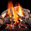 Woodland Timbers features massive front logs, dark bark with charring & more logs than the Cross or Rustic Timbers- truly a magnificent log set with 3 times more heat output than conventional vented logs- 21" ; 24" 30" & 36" sets.