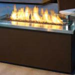 Regency PTO30CFT  Cocktail Firetable with Stainless Top and Copper Glass Crystals; Optional colors available; Ceramic Logs optional. Models for Natual or LP Gas