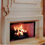 FMI Craftsman Renaissance Series Wood Burning fireplace - 36" and 42"; with stacked or herringbone brick liner;  hidden screen pockets; uses 8" FMI pipe