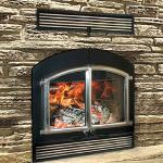 231ZC - 65,000 BTU’s; 73% efficiency; Secondary combustion chamber
Air-wash system (keeps glass clean);Air-seal cast iron doors; Zero clearance; Max  22" logs; 8" Class “A” insulated chimney; Optional Fan kit; Ash Drawer; 8" heat duct kit;
Grills -Black, Brass, Chrome or Brushed Nickel 
