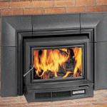 Morgan Insert: 6” Liner; Heats to: 1,200 sq. ft.; Burn Time: Up to 8 hours; Size: 40,000 BTU's; EPA Rating: 4.3 grams per hour; Efficiency: 79%; Max. Log Length: 18"; 1.7 cu. ft. firebox; Holds up to 48 lbs. of wood; Reversible front door converts to open easily from the left or right.  Matte Black