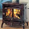 Bennington the largest cast iron stove; Heats up to 2,200 sq. ft.; Maximum burn time 10 hours;  70,000 BTUs; EPA Rating 3.5 grams per hour; Efficiency 76%; Maximum Log 23"; Firebox  2.5 cubic feet; Flue 6” Top or Rear exit; optional blower kit; Mobile Home approved; Matte Black or Brown Enamel

